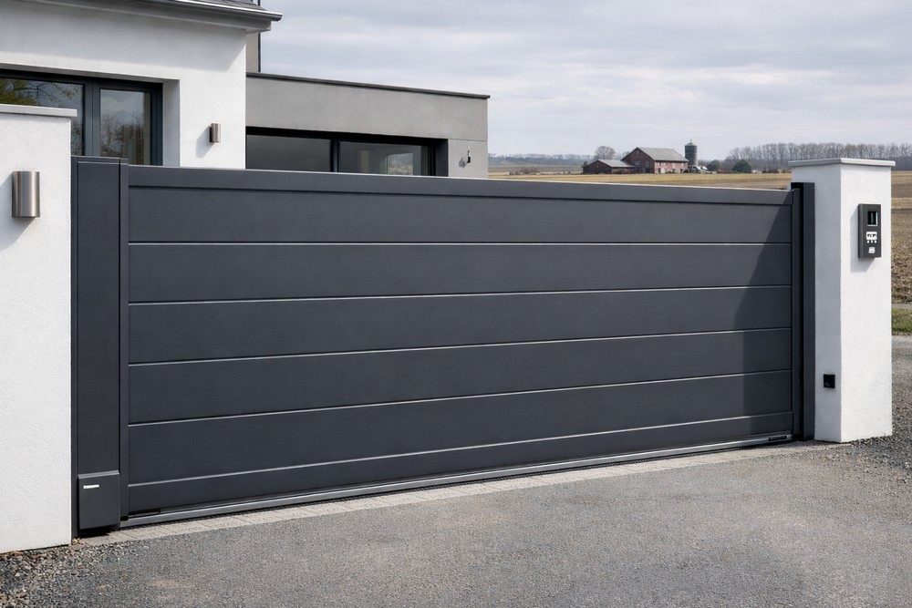 Pose de portail aluminium motorisé dans la Somme